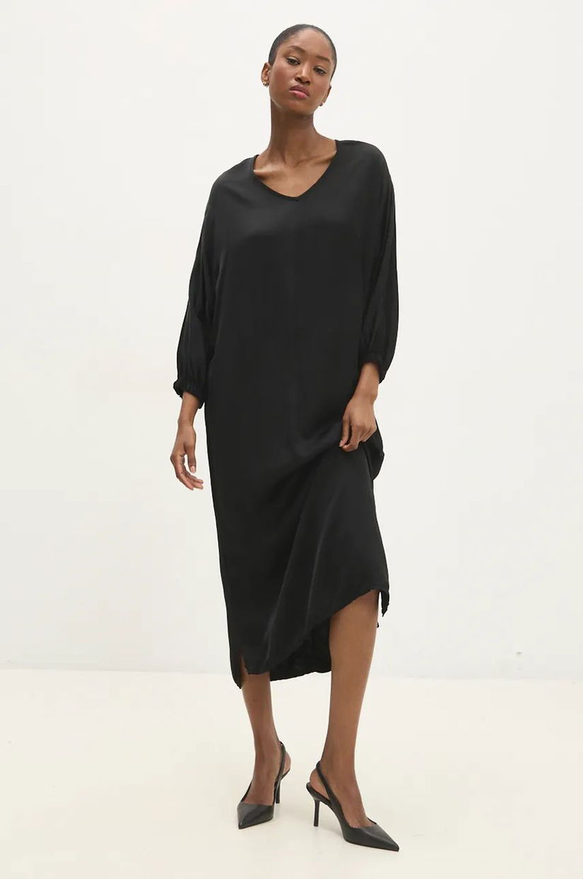 Answear Lab rochie culoarea negru, midi, oversize