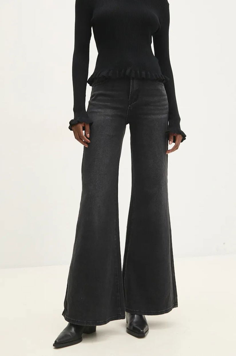 Answear Lab jeansi femei, culoarea negru