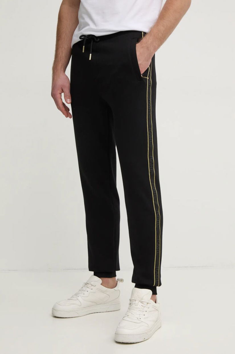 Karl Lagerfeld pantaloni de trening culoarea negru, cu imprimeu, 705467.551900