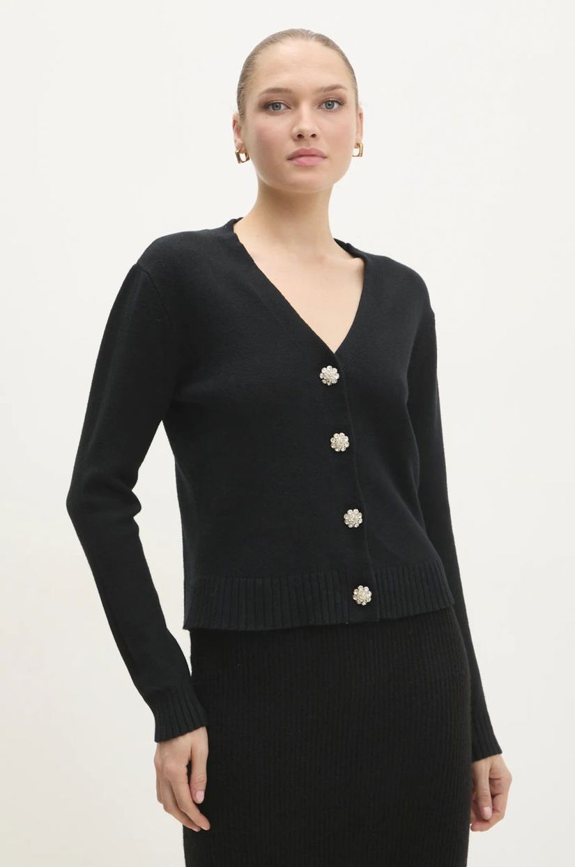 Answear Lab cardigan femei, culoarea negru