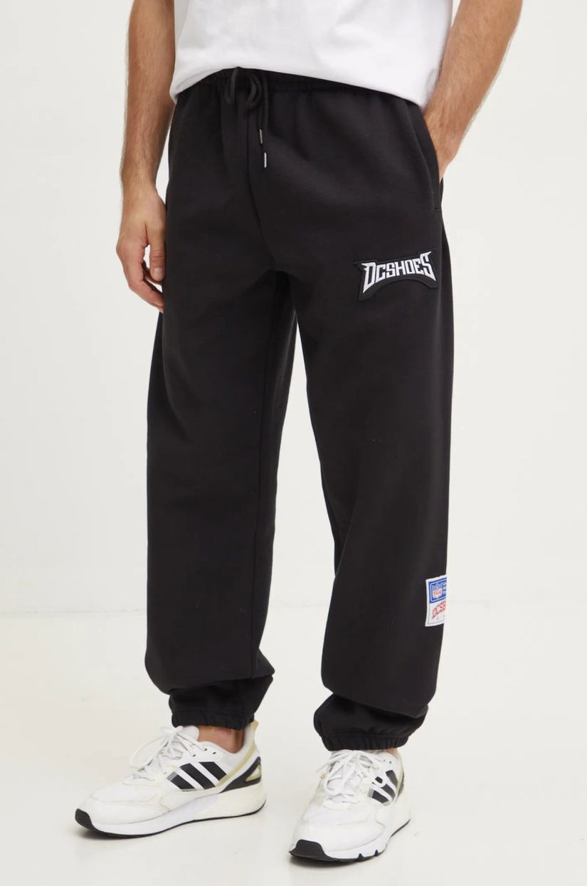 DC pantaloni de trening Old Champs culoarea negru, cu imprimeu, ADYFB03073