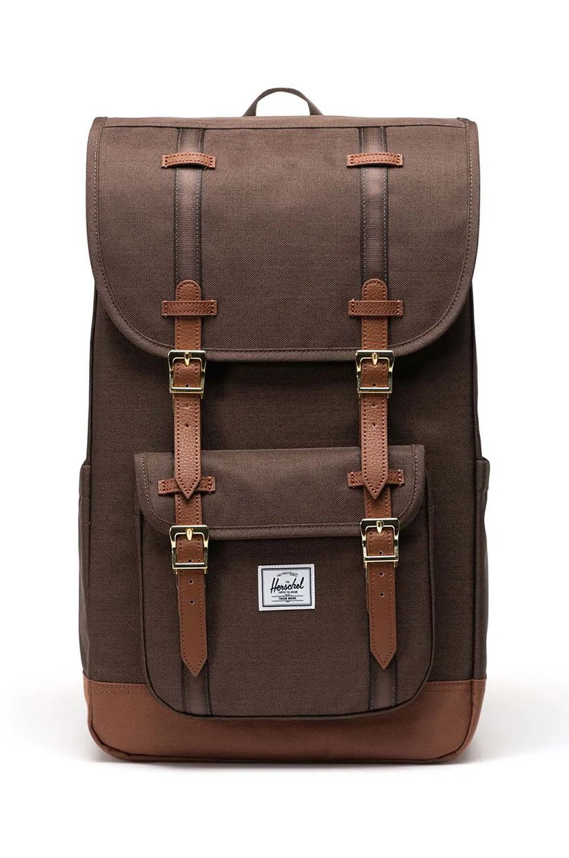 Herschel rucsac Little America culoarea maro, mare, neted, 11390-06508-OS