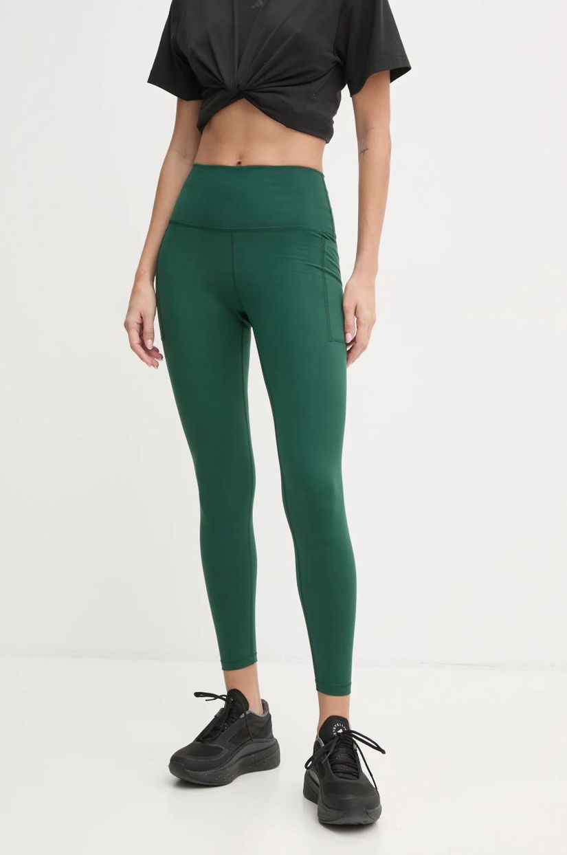 New Balance leggins de antrenament culoarea verde, neted, WP41124NWG