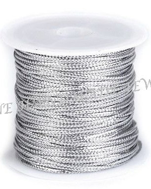 Snur metalic argintiu, 1.1mm, plat