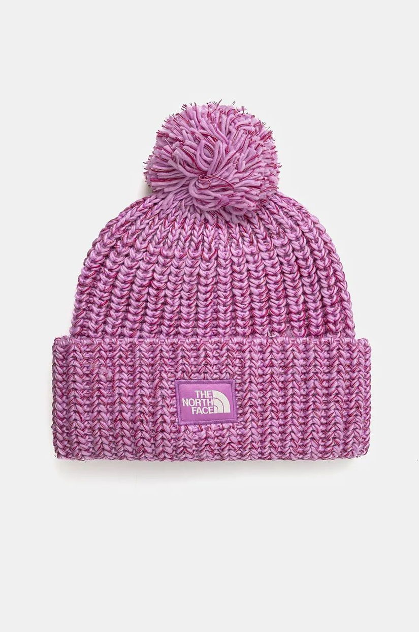 The North Face caciula Cozy Chunky Cabin Beanie culoarea roz, din tricot gros, NF0A887W83O1