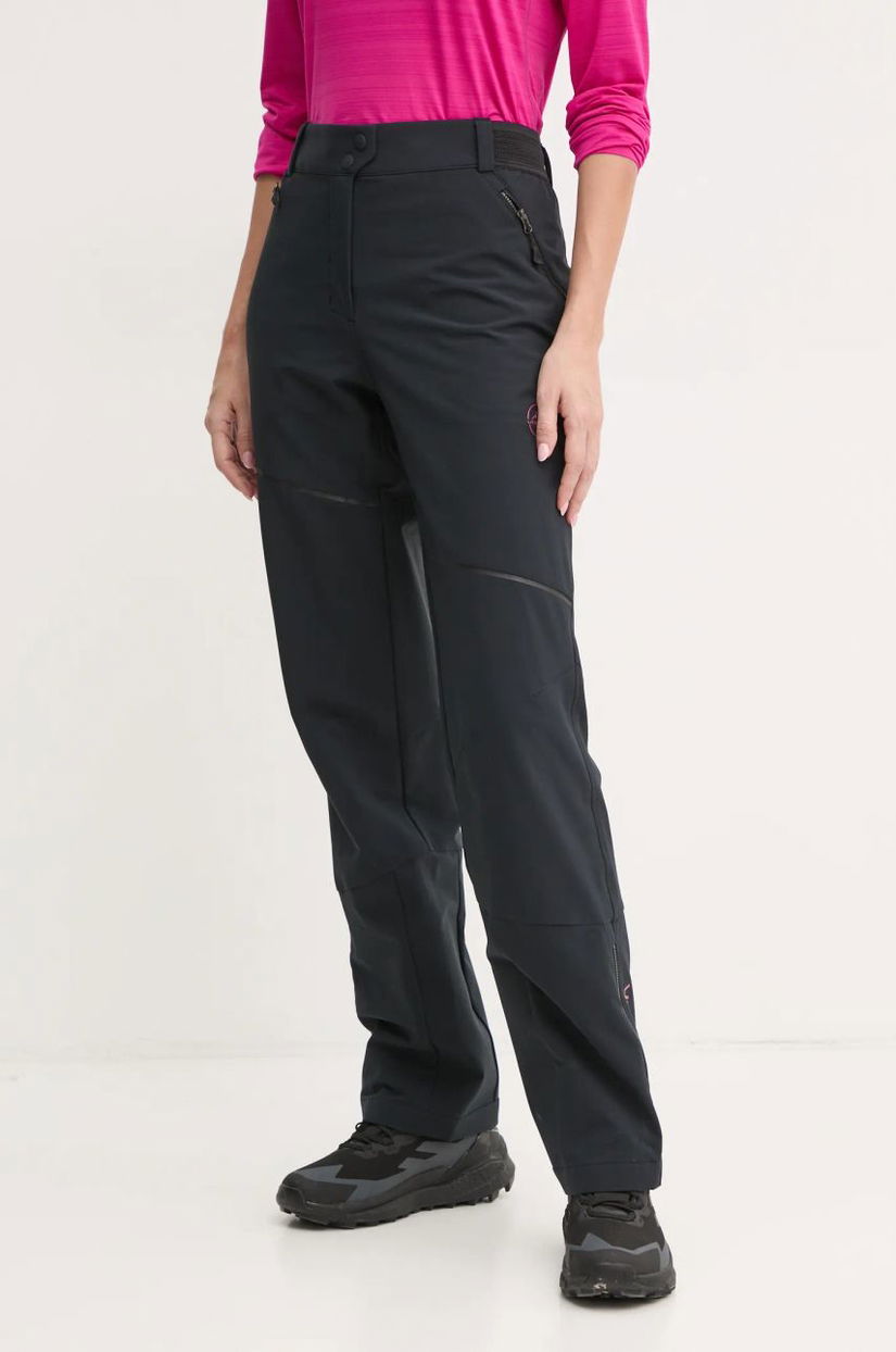 LA Sportiva pantaloni Orizon femei, culoarea negru, drept, high waist, M62999411