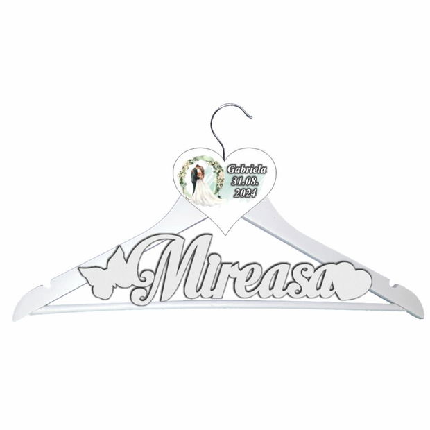 Set Umerase Personalizate, Nunta, Alb Negru, UNUV013