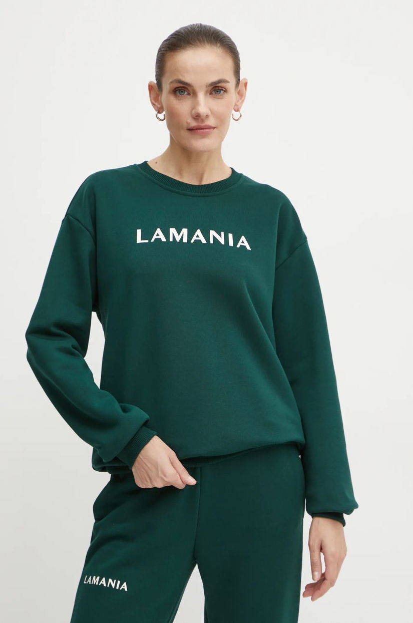 La Mania bluza HAPPY.3 femei, culoarea verde, cu imprimeu, HAPPY.3