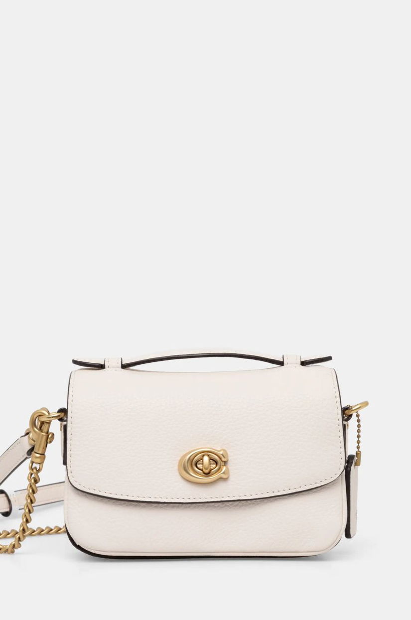 Coach poseta de piele Cassie culoarea bej, CW565