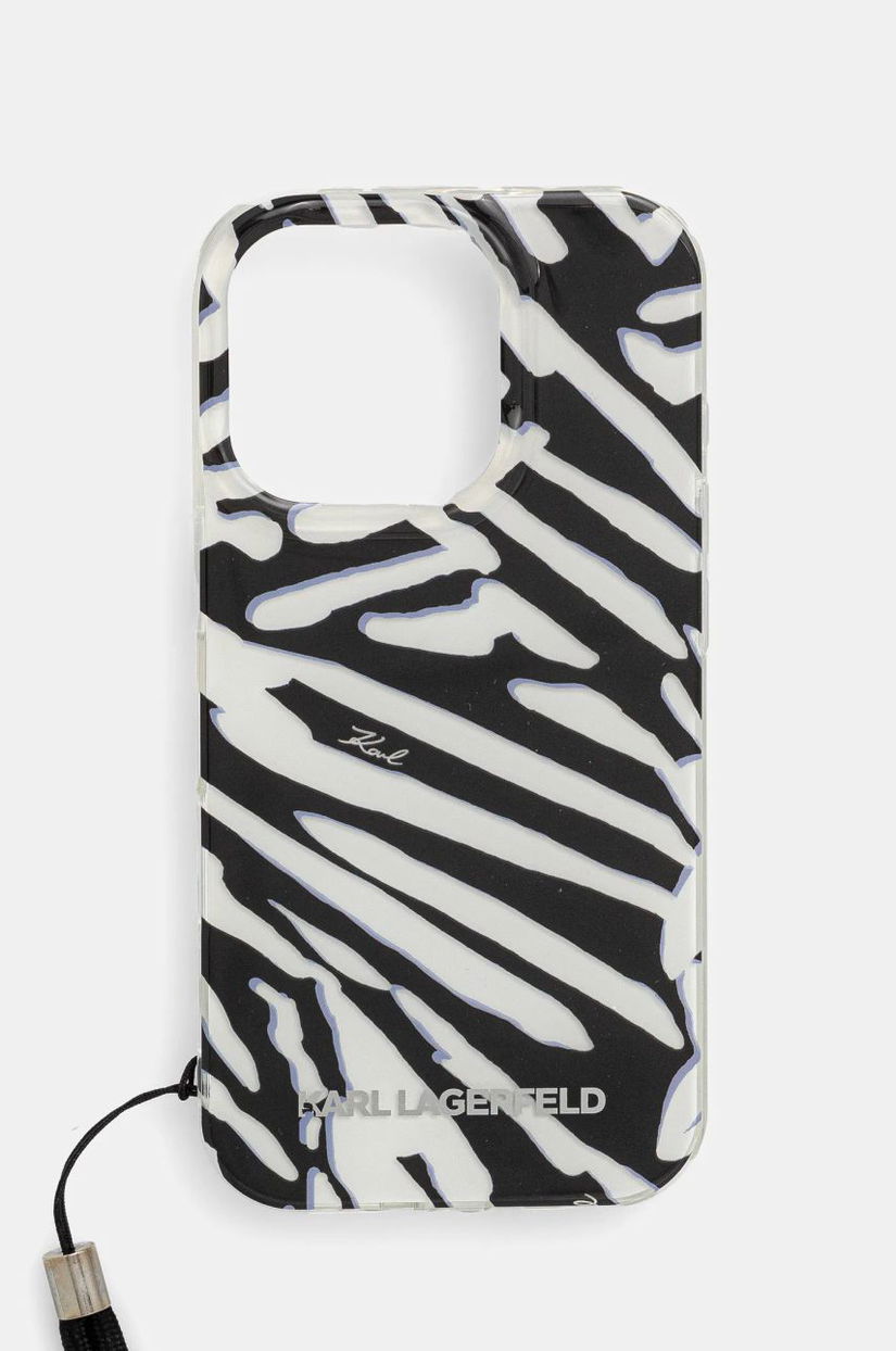 Karl Lagerfeld etui pentru telefon iPhone 16 Pro 6.3 culoarea negru, KLHCP16LHZBPKCCK