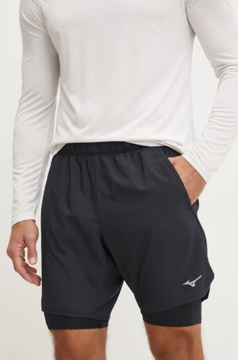 Mizuno pantaloni scurți de alergare Core 7.5 culoarea negru, J2GBB007