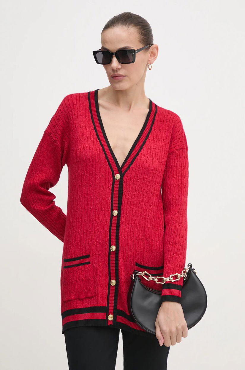 Artigli cardigan femei, culoarea rosu, light, ACMA000079