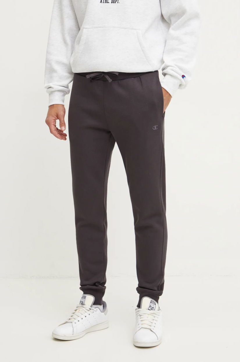 Champion pantaloni de trening culoarea gri, neted, 220314