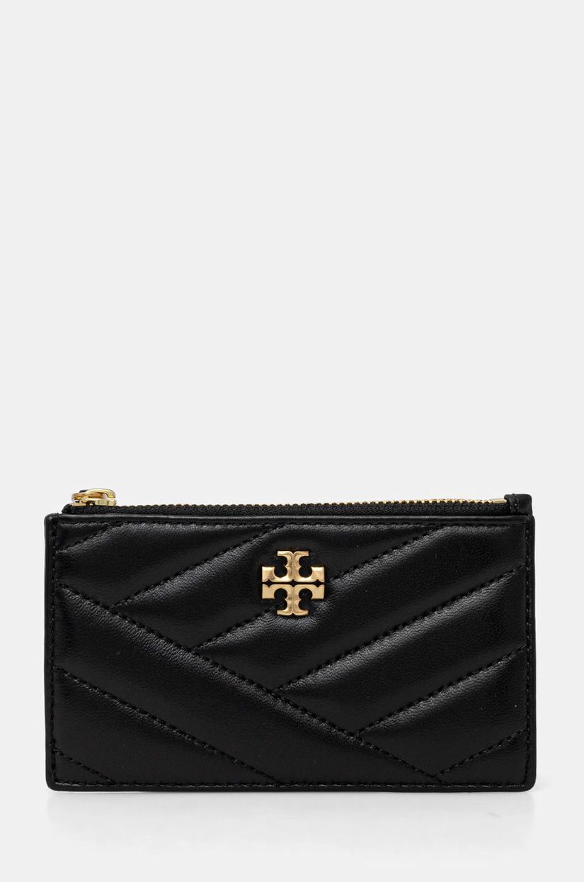 Tory Burch portofel de piele Kira femei, culoarea negru, 156556.001