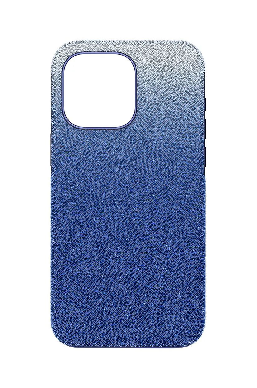 Swarovski etui pentru telefon HIGH 15 PRO MAX culoarea albastru marin, 5680852