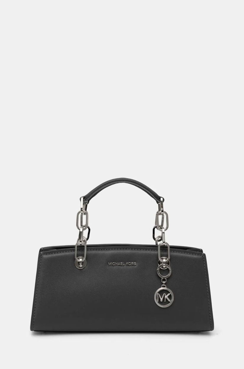 MICHAEL Michael Kors poseta de piele culoarea gri, 30F4SCYS1T