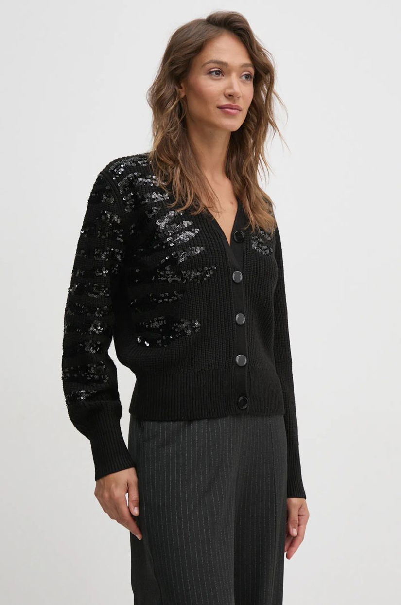 Dkny cardigan femei, culoarea negru, light, P4MXAQ60