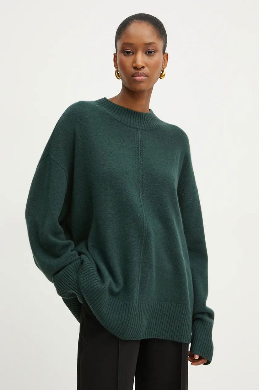 BOSS pulover de casmir culoarea verde, light, cu turtleneck, 50524052