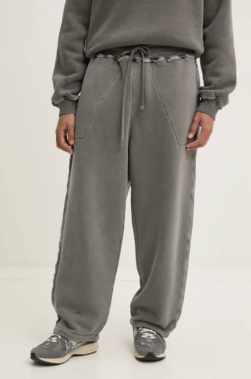 A-COLD-WALL* pantaloni de trening din bumbac culoarea gri, neted, ACWMB293