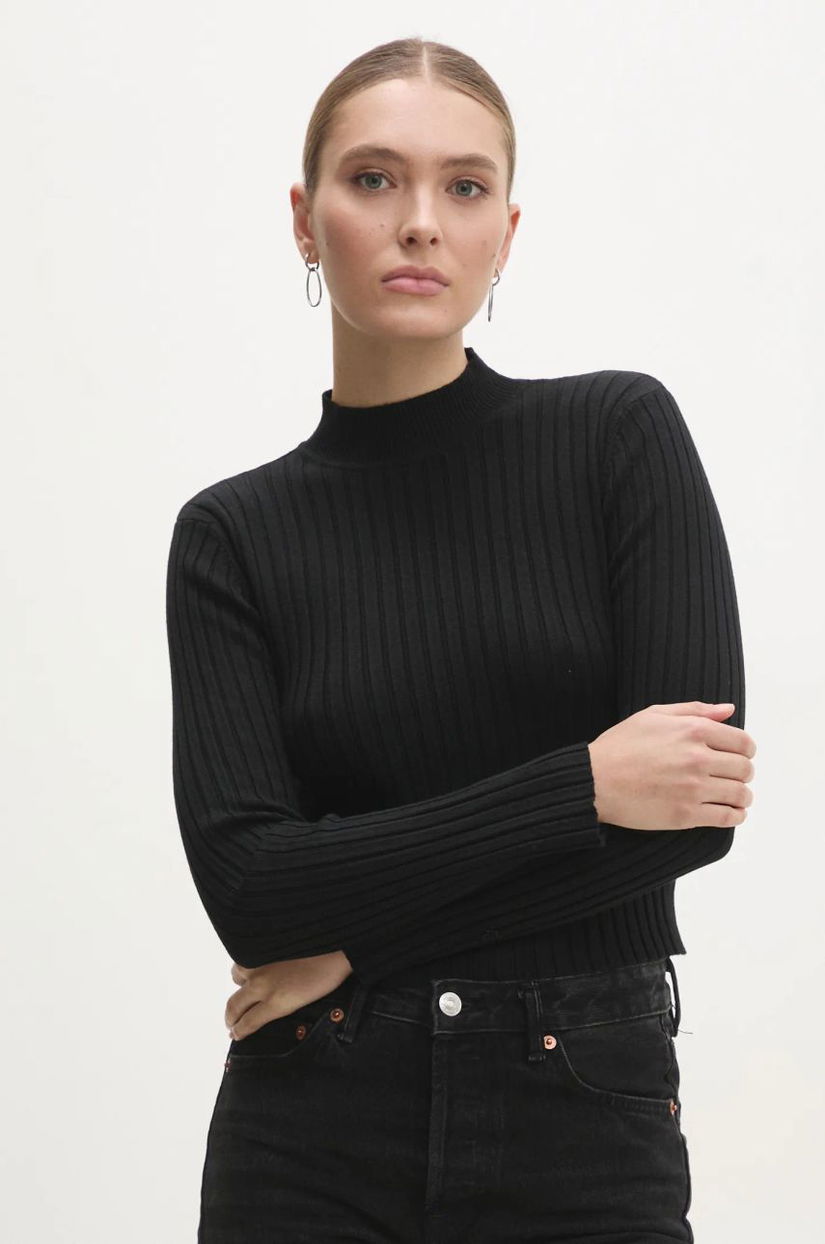 Answear Lab pulover femei, culoarea negru, light, cu turtleneck