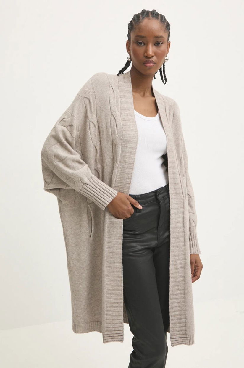 Answear Lab cardigan femei, culoarea bej, light