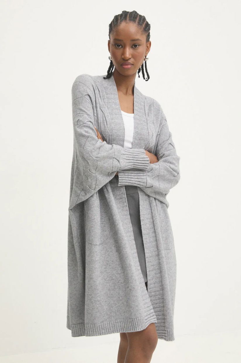 Answear Lab cardigan femei, culoarea gri, light