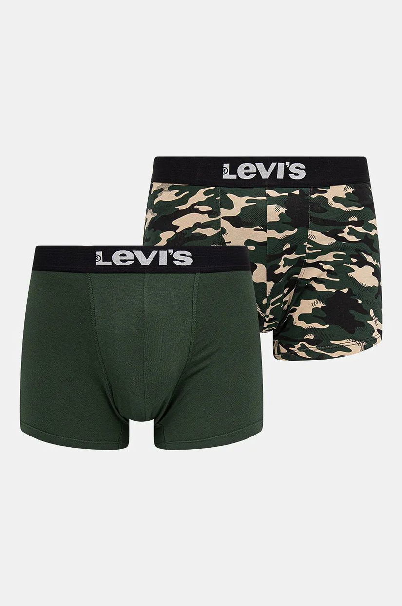 Levi's boxeri 2-pack barbati, culoarea verde, 37149-1025