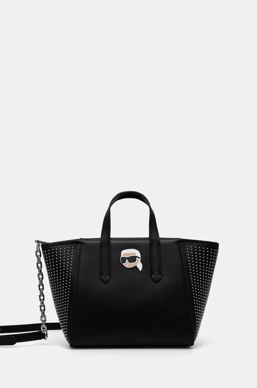 Karl Lagerfeld poseta de piele culoarea negru, 246W3030