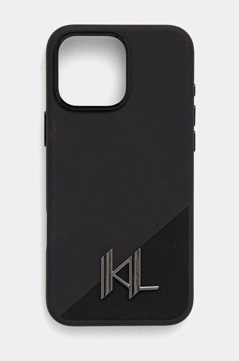 Karl Lagerfeld etui pentru telefon iPhone 16 Pro Max 6.9 culoarea negru, KLHMP16XSCMKMPCK