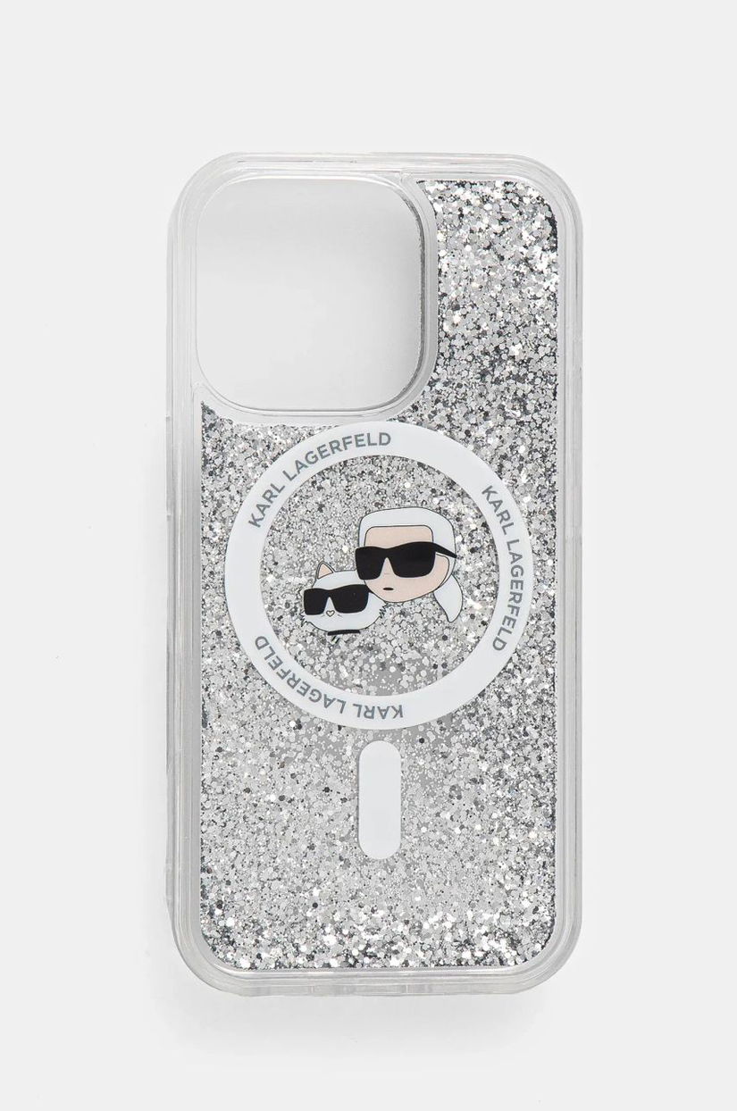 Karl Lagerfeld etui pentru telefon iPhone 16 Pro 6.3 culoarea transparent, KLHMP16LLGKCSGH