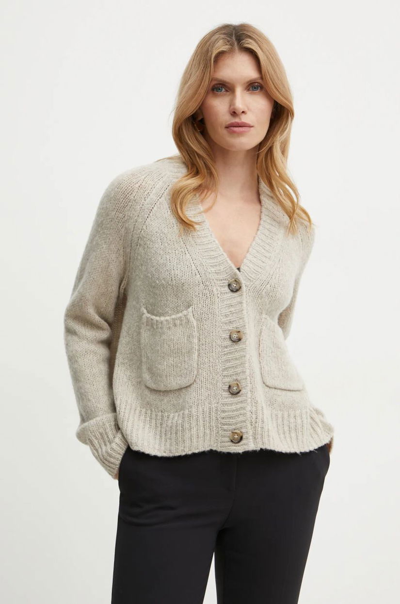 MAX&Co. cardigan din lana culoarea bej, 2426346014200