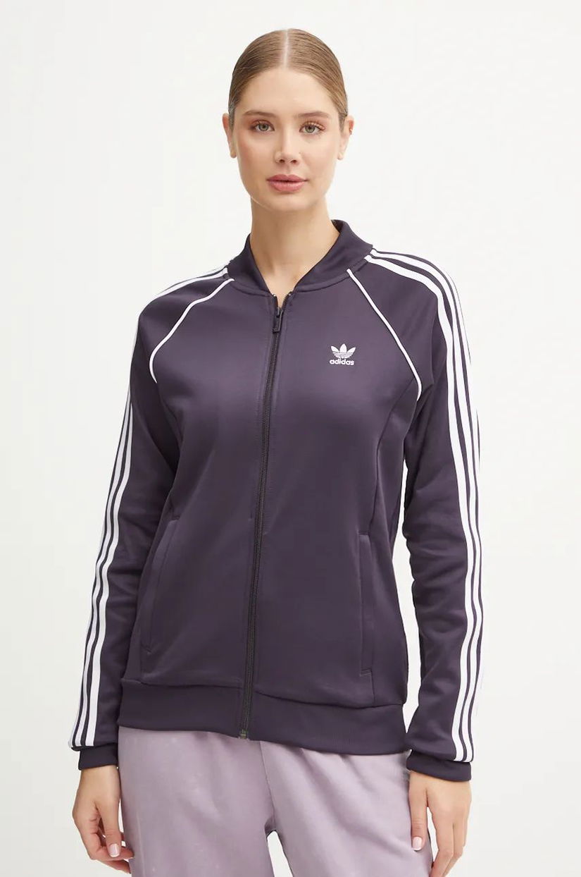 adidas Originals bluza femei, culoarea violet, neted, IY2167