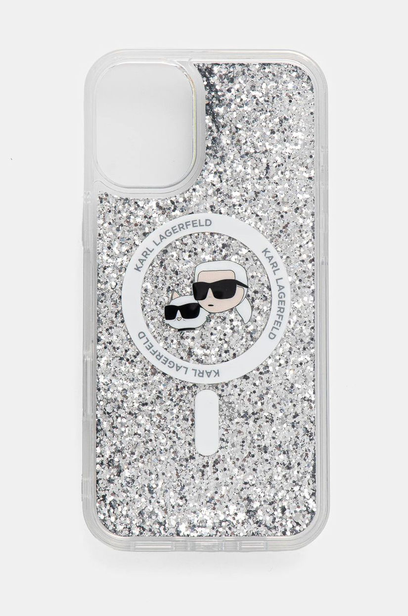 Karl Lagerfeld etui pentru telefon iPhone 16 Plus 6.7 culoarea transparent, KLHMP16MLGKCSGH