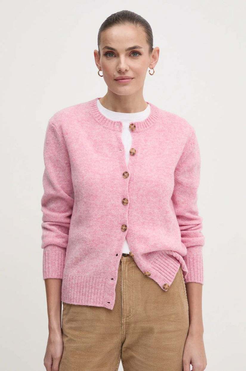 United Colors of Benetton cardigan din lana culoarea roz, 103ME500L