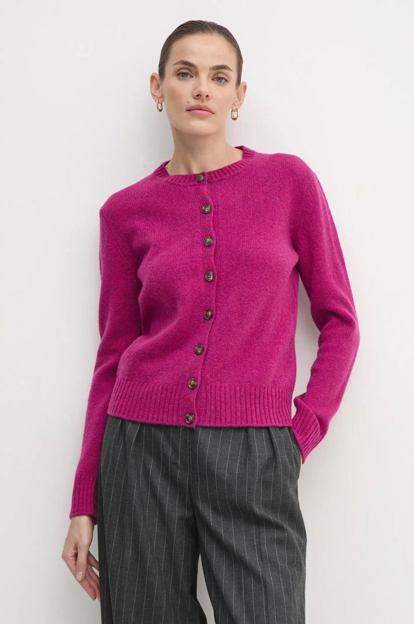 United Colors of Benetton cardigan din lana culoarea roz, 103ME500L