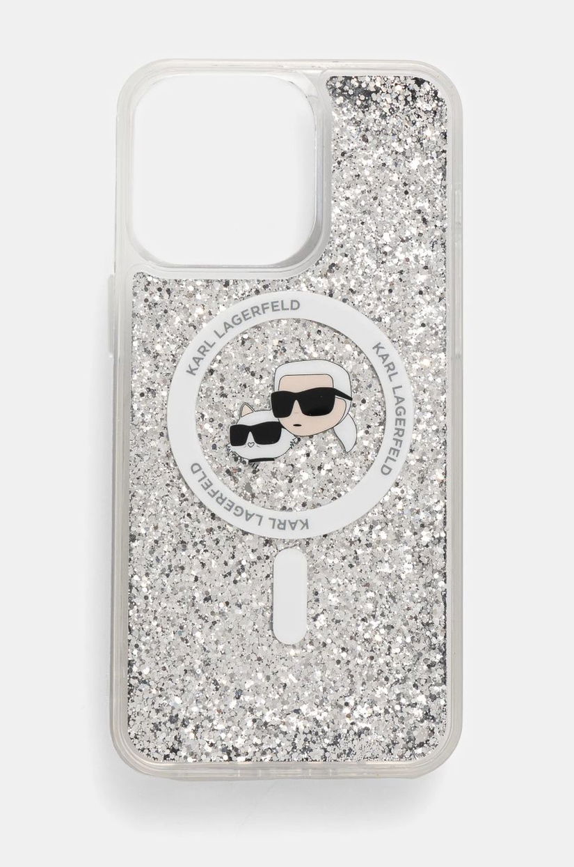 Karl Lagerfeld etui pentru telefon iPhone 15 Pro Max 6.7 culoarea transparent, KLHMP15XLGKCSGH