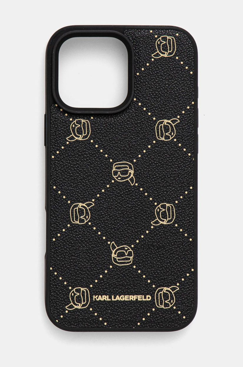 Karl Lagerfeld etui pentru telefon iPhone 16 Pro Max 6.9 culoarea negru, KLHMP16XPGKHPHK