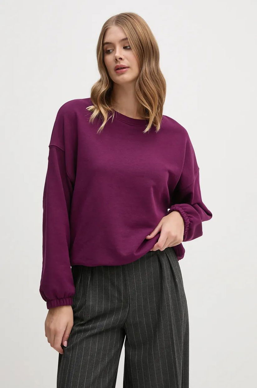 United Colors of Benetton bluza femei, culoarea violet, neted, 31NB3M06V