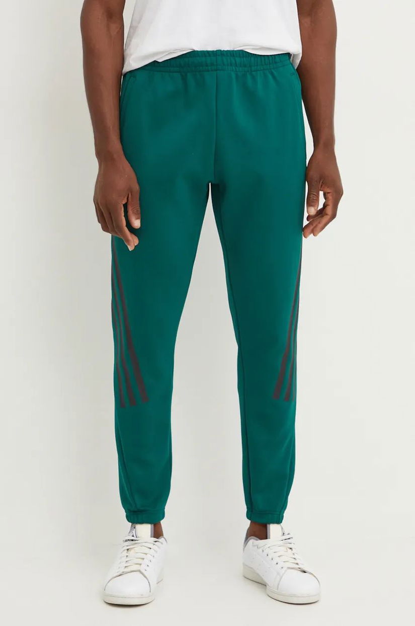 adidas pantaloni de trening Future Icons culoarea verde, cu imprimeu, IW8573