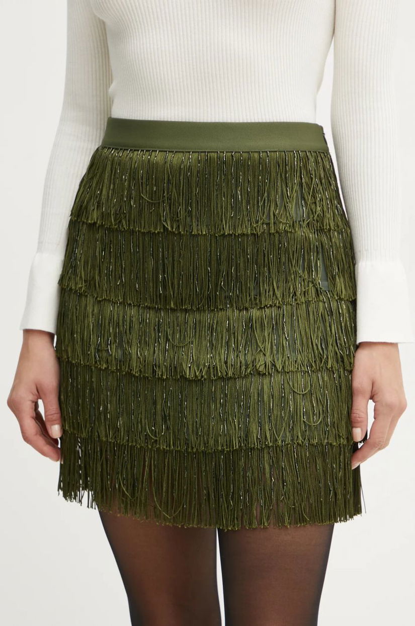 Weekend Max Mara fusta culoarea verde, mini, creion, 2425776026600