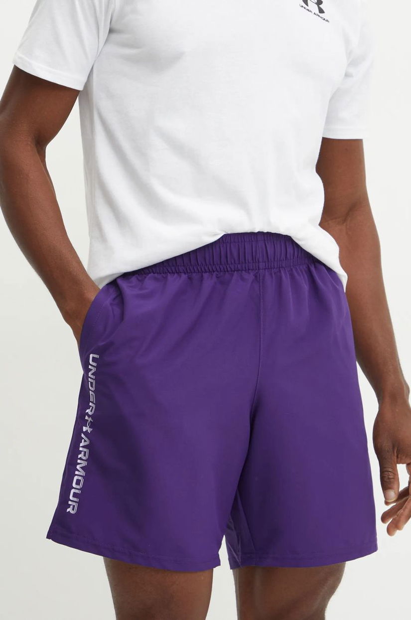 Under Armour pantaloni scurți de antrenament Tech culoarea violet, 1383356