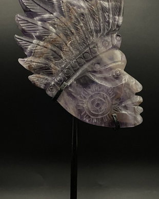Ametist Dream (Chevron) - sculptura indian piatra semipretioasa