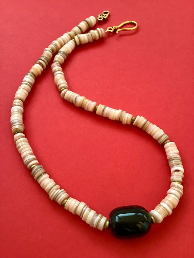 Colier CHOKER sidef crem