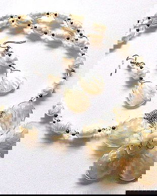 Set cu sidef ,perlr naturale si cristale 46923