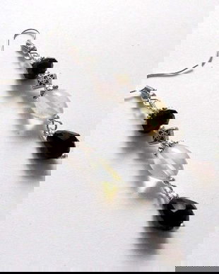 cercei opalit si cristale negre 46930