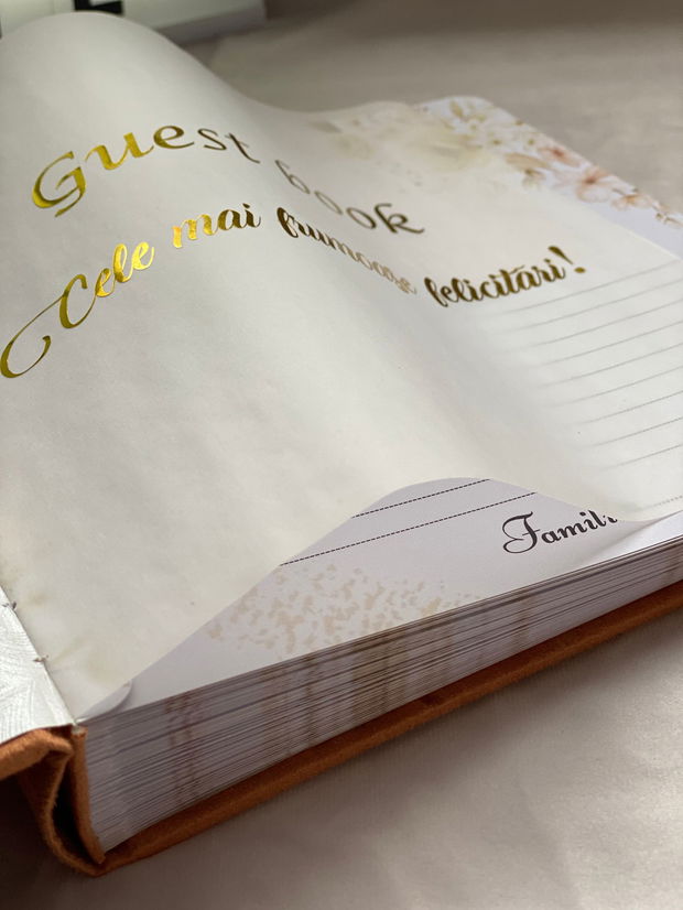 Guest book nuntă- carte pentru urări