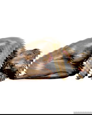 Nud inclinat-statueta din bronz masiv