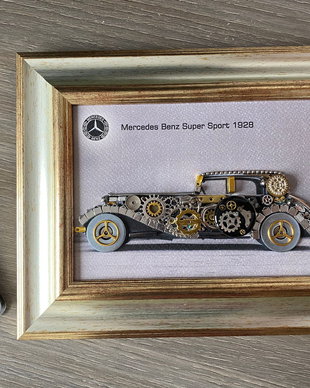 Mercedes Benz Super Sport 1928 Cod M 671・Decor mecanisme vintage・Cadouri zi de nastere
