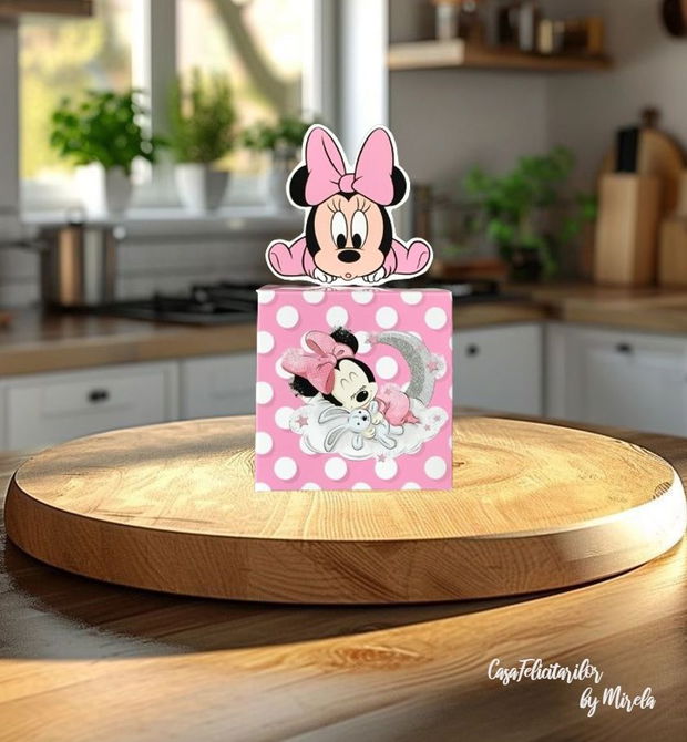 Cutii marturii botez baby Minnie mouse