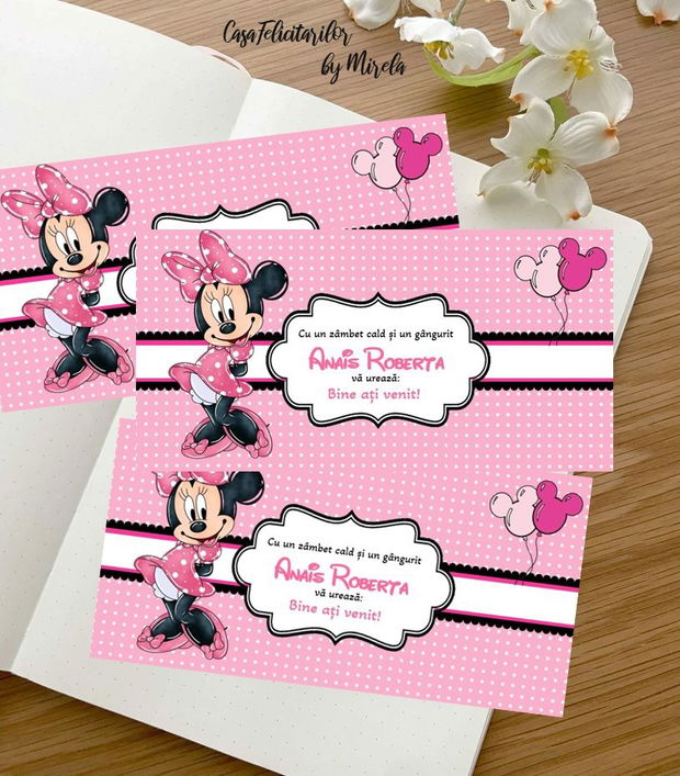 Plicuri bani botez Minnie mouse